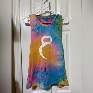Zyia Active Women's Size S Hendrix Kettle Moon Tie Dye Tank Top Pastel Rainbow
